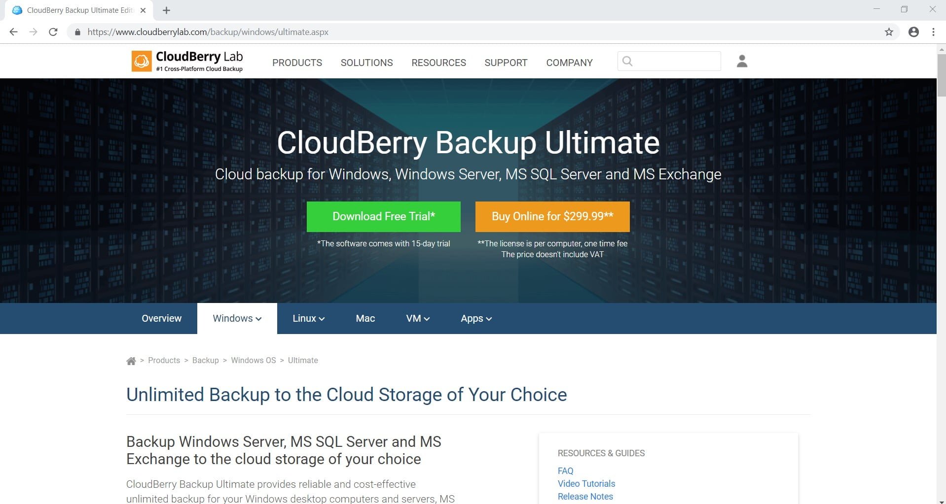 cloudberry server backup review